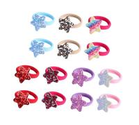 Cabilock 14 pièces Élastiques Cheveux Pailletés Étoile Dégradé Accessoires Cheveux Femmes Doux et Élastique Adaptés Fins à Moyens Style Festif Polyvalent