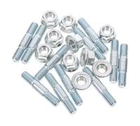 Cabilock 15 Ensembles Double Ended Screws And Nuts For Chainsaw Bar Threaded Bolts For Stable Guide Bar Support And Efficient Maintenance