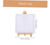 Cabilock 15 ensembles Mini Easels With Wood Canvas Frames For Painting Art Students DIY Craft Kits Stable Oil Painting Boards With Round Edges Cloth And Wood Material