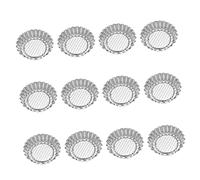Cabilock 15 pièces Moule à Tartelettes Acier Inoxydable Réutilisable Résistant Chaleur Antiadhésif pour Cuisson Maison Hôtel et Pâtisserie