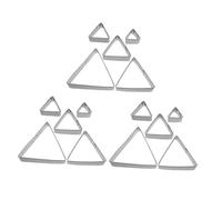 Cabilock 15 Pièces Set de Découpoirs Triangulaires Acier Inoxydable Emporte Géométriques pour Biscuits et Fondant Outils de Découpe Résistants pour Pâtisserie Maison