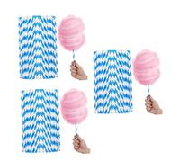 Cabilock 150 Pièces Bâtons Papier Rayés Bleu-blanc pour Machine à Barbe à Papa Accessoires Robustes pour et Événements Compatible Machines Automatiques