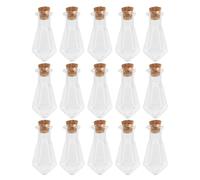 Cabilock 15pièces Bouteilles Verre Mini avec Bouchon Liège Bocaux Transparents pour Souvenirs Messages Décoration Créative et Loisirs