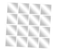 Cabilock 16 pièces Autocollants Miroir Muraux Carrés Autoadhésifs Sans Cadre pour Décoration Salon Chambre DIY