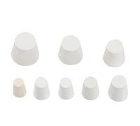 Cabilock 16 pièces Bouchons Caoutchouc Blanc Solide Résistants Haute Température Étanches Bouchons Étanchéité Polyvalents pour Bouteilles Tubes Usage Domestique Aléatoire
