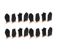 Cabilock 16 Pièces Mini Blackboards Coffin Shaped With Stands Double Sided Reusable Wooden Chalkboard Signs For Wedding Kitchen Home Decoration And Food Display
