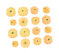 Cabilock 16 Pièces Mini Pumpkins Luminous Resin Ornaments for Halloween Autumn Table Decor Car Interior and Fairy Garden Accents