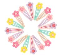 Cabilock 16 pièces Pinces à Cheveux Fleurs Colorées Argile Douce Barrettes Kawaii pour Filles Accessoires Légers et Durables Style pour Garçon Fille et Adultes