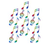 Cabilock 18 Pcs Musical Note Hanging Decor Rainbow Iridescent Shatterproof Christmas Ornaments Treble Clef Music Theme Decorations for Bands Orchestras Holiday Events