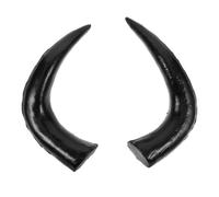 Cabilock 1paire Serre-tête Cornes de Vache Simulées DIY Plastique Résistant Accessoires Cheveux Noirs Moyens pour Halloween Fête Cosplay et Occasions Spéciales