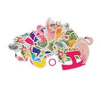 Cabilock 1Pc Drapeau D'Anniversaire Bannière D'Anniversaire Tropicale Bannière Joyeux Anniversaire Fête À Thème De Plage Guirlande De Flamants Roses Guirlande D'Anniversaire