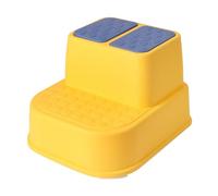 Cabilock 1pièce Escabeau Plastique Antidérapant pour Garçon Fille Marchepied à Double Couche pour Salle De Bain Et Cuisine Jaune