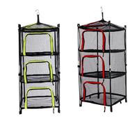 Cabilock 1Pièce Filet de Séchage à Quatre Couches Séchoir Suspendu pour Vaisselle Fruits pour Extérieur Vert