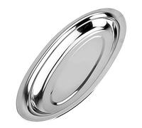 Cabilock 1pièce Plateau Oval Acier Inoxydable Plat De Service Pour Poisson Snacks Et Desserts Design Élégant Pour Maison Et Restauration