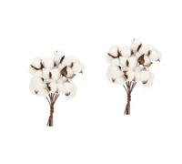 Cabilock 2 Ensembles Bouquet de Noël Bouquet de Fleurs artificielles Bol de Pop-Corn Micro-Ondes lis Decoration Noel Decoration de Noel Bricolage Sec Branches Fil de Fer Blanche