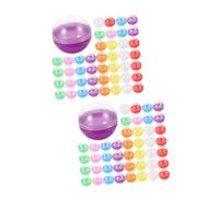 Cabilock 2 Ensembles Coquillage Gacha Capsules De Machine À Gommes Capsules Rondes Colorées Distributeurs Automatiques Capsules Effacées Conteneur De Gélules Plastique 50 Pièces * 2