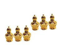 Cabilock 2 Ensembles Embouteillage Roll-on Bouteille D'huile Échantillon Bouteille Verre Distributeur De Parfum Accessoires De Voyage Alliage Golden 3 Pièces * 2
