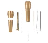 Cabilock 2 ensembles Kit Poinçons Réparation Chaussures Cuivre avec Aiguilles Interchangeables Outils Couture et Outillage Cordonnier Léger pour Travaux Manuels et Réparation