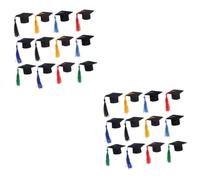 Cabilock 2 Ensembles Mini Chapeau De Docteur Petit Bonnet De Graduation Casques Accessoires Photo Graduation Cap Atsem Bonbons De Graduation Tissu Non Tissé 12 Pièces * 2