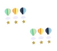 Cabilock 2 Ensembles Pendentif en Montgolfière Faire La Fête Décor De Chambre De Bébé Pendaison Décorations De Fête Décor Suspendu Au Plafond Décor De Plafond De Fête Papier 3 Pièces * 2