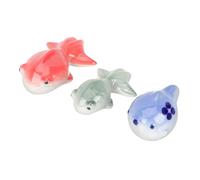 Cabilock 2 Ensembles Poisson Flottant en Céramique Ornement par Aquarium Flotteurs Poisson De Jardin Ornements De Poissons Rouges Flottants Je Réservoirs De Poisson Décor 3 Pièces * 2