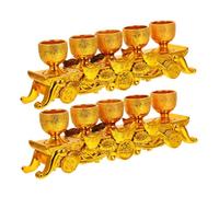 Cabilock 2 Ensembles Sacrificial Tea Chalice Plated Plastic Cups With Altar For Temple And Home Worship Mini Elegant Chalices For Rituals And Ceremonies