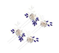 Cabilock 2 Paires Épingles Cheveux Mariage Strass Fleur Petite Épingle Française Accessoires Soirée Mariée