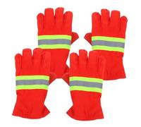 Cabilock 2 Paires Gants de Secours Ignifuges Résistants Chaleur et Aux Gants Isolants pour Pompiers et Extérieurs à Haute Température