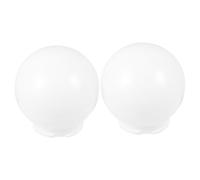 Cabilock 2 pièces Abat-jour Extérieur Sphérique Lait Opaque Lot de Protection Lampe Jardin Patio Remplaçant Globe pour Lampadaire et Lanterne Facile à Installer