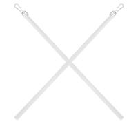 Cabilock 2 Pièces Acrylique Baguette de Tirage de Rideau Blanche avec | Acier Inoxydable, Légère et Compacte, Réglage de Tension et Longueur, pour Fenêtres et Stores