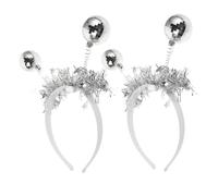 Cabilock 2 pièces Bandeau Disco Boule Facette Accessoire Soirée Halloween Party Photo Booth Unisexe Compatible Âges