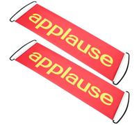 Cabilock 2 Pièces Bannière D'applaudissements Rétractable Automatique en | Accessoire Léger, Texte Clair et Graphismes Vifs, Usage Théâtre, Portable, pour Animer Vos Rassemblements