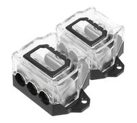 Cabilock 2 Pièces Bloc de Distribution Cuivre pour Amplificateur Audio de Voiture Gestion de Alimentation avec Protection par Fusible