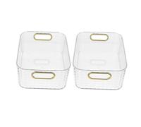 Cabilock 2 Pièces boîte de Rangement cosmétique bacs Organisateur de réfrigérateur collation pour Boite Rangement Boite Conservation Alimentaire Organisateur de Bureau casier de Rangement