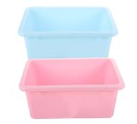 Cabilock 2 Pièces Boîte de Rangement Plastique Organisateur de Bureau Pratique pour Objets Petits Couleurs pour Maison et Bureau