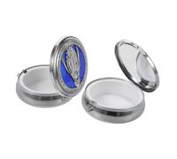 Cabilock 2 Pièces Boîte de Rangement pour Chapelet Zinc Stable Coffret Souvenir Catholique Vintage pour Première Communion Organisateur Métallique pour Bijoux Religieux et Anneaux