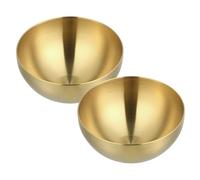 Cabilock 2 Pièces Bol Mélangeur Profond, Style Coréen, en Acier Inoxydable | Surface Lisse et Brillante, Entretien Facile, pour Pâtes, Garnitures Ramen, Repas Familiaux et Buffet