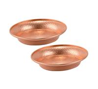 Cabilock 2 Pièces Bol Tibétain Pur Plateau Mandala Décoratif Multifonction pour Eau Bol de Plateau de Richesse Décoration Maison Bureau Temple