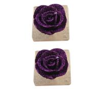 Cabilock 2 Pièces bougie flottante rose bougie flottante fleur bougies romantiques cadeaux décor bougie rose bougie sans fumée pour mariage éclair paraffine les amoureux Violet,mauve, D643TM1762K21TW