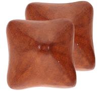 Cabilock 2 Pièces Boules de Massage en Bois Marron pour Améliorer la Dextérité Manuelle et Aider la Récupération, Balle D'exercice Mains de Boule Naturelle
