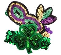 Cabilock 2 Pièces Bracelet à Paillettes Irlandais Vert en Sequin pour Fête