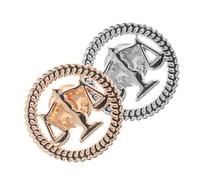 Cabilock 2 Pièces Broche à Épingle en Alliage Vintage de Balance Justice, pour Avocats et Étudiants en Droit, Résistante à L'usure Quotidienne, pour Costumes et Anniversaires