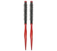 Cabilock 2 pièces Brosse à Cheveux Ronde pour Brushing avec Poils de Sanglier Brosse Coiffante Portable pour Séchage et Coiffage Bois pour Cheveux Épais et Fins
