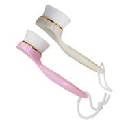 Cabilock 2 Pièces Brosse Faciale Manuelle pour Visage Long Manche, Fibres Artificielles Douces, Légère et Facile à Tenir, Maison Voyages