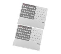 Cabilock 2 Pièces Calendrier Aluminium Calendrier Bureau Décoratif Métallique Date Lisible Support de Bureau Multifonction pour Rappel Décoration Élégante et Salle de Classe