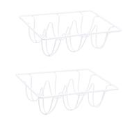 Cabilock 2 Pièces Casier à Oeufs En Fer Casier à Oeufs Pour Réfrigérateur Plateau Décoratif Plateaux Décoratifs Porte-oeufs Pour Réfrigérateur Blanche Coquetier Métal