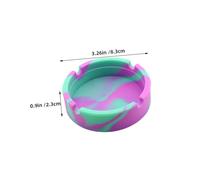 Cabilock 2 Pièces Cendriers Silicone Antidérapants Ronds Incassables pour Intérieur Extérieur Maison Bureau Patio