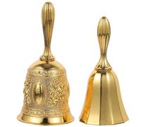 Cabilock 2 Pièces Clochette Vintage en Alliage de Cuivre, Sonnette D'appel | Léger et Facile à Ranger, Son Clair et Portable, Usage pour Garçon et Filles, Personnes Âgées