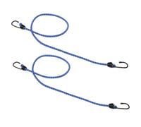 Cabilock 2 Pièces Corde à Bagages Sandow avec Mousqueton Couverture De Voiture SUV Corde Élastique De Tente Cordons Élastiques Cordon Élastique avec Double Crochet Bracelets Blue Caoutchouc