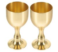 Cabilock 2 pièces Coupe Laiton Vintage Gobelet Décoratif pour Offrandes Coupe à Vin pour Cérémonies Religieuses Gobelet pour Eaux Sacrées et Décorations